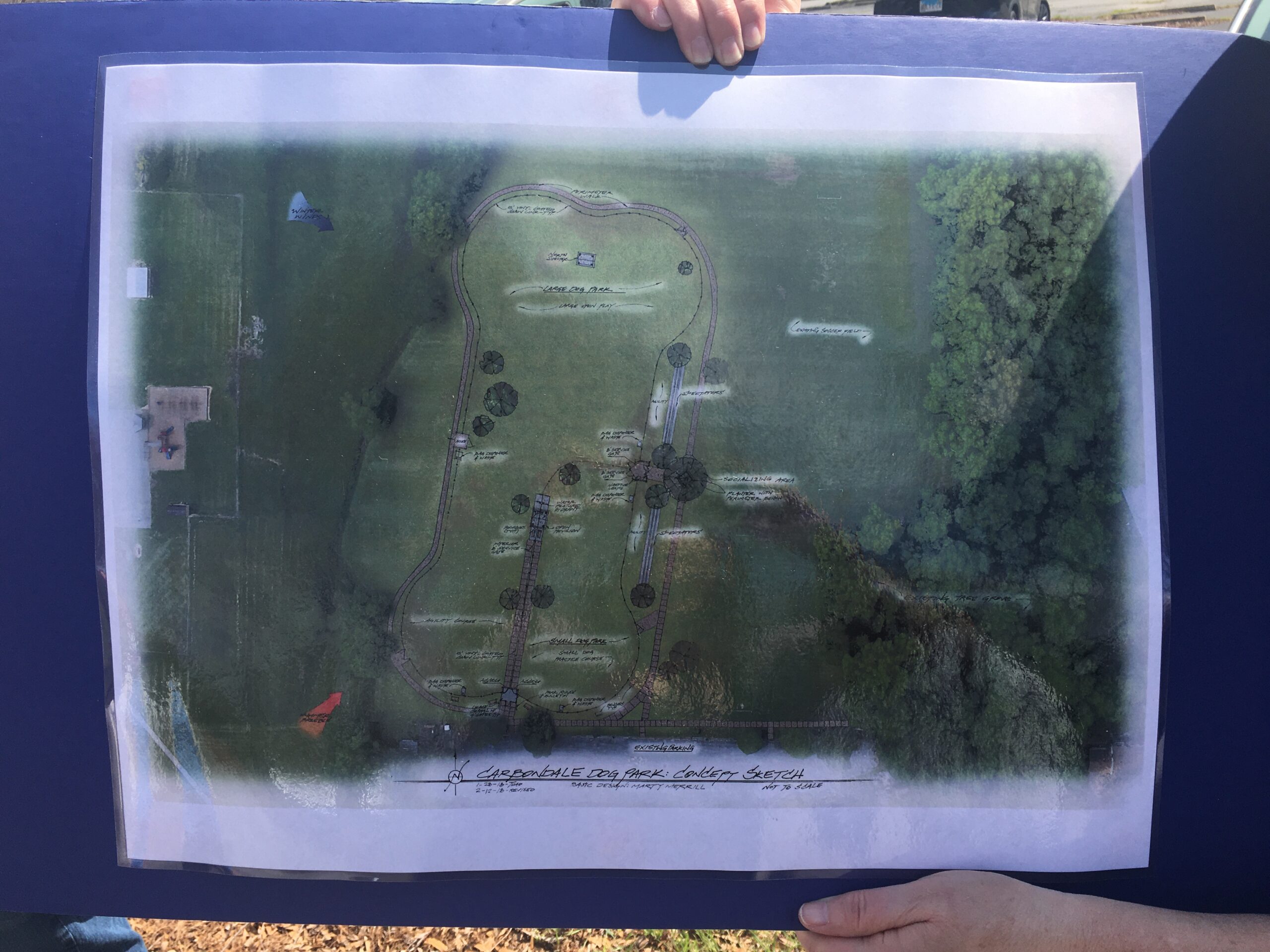 Sketch of the planned Dog Park in Carbondale